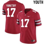 Youth Ohio State Buckeyes #17 Danny Vanatsky Scarlet Nike NCAA College Football Jersey July JFJ3344IX